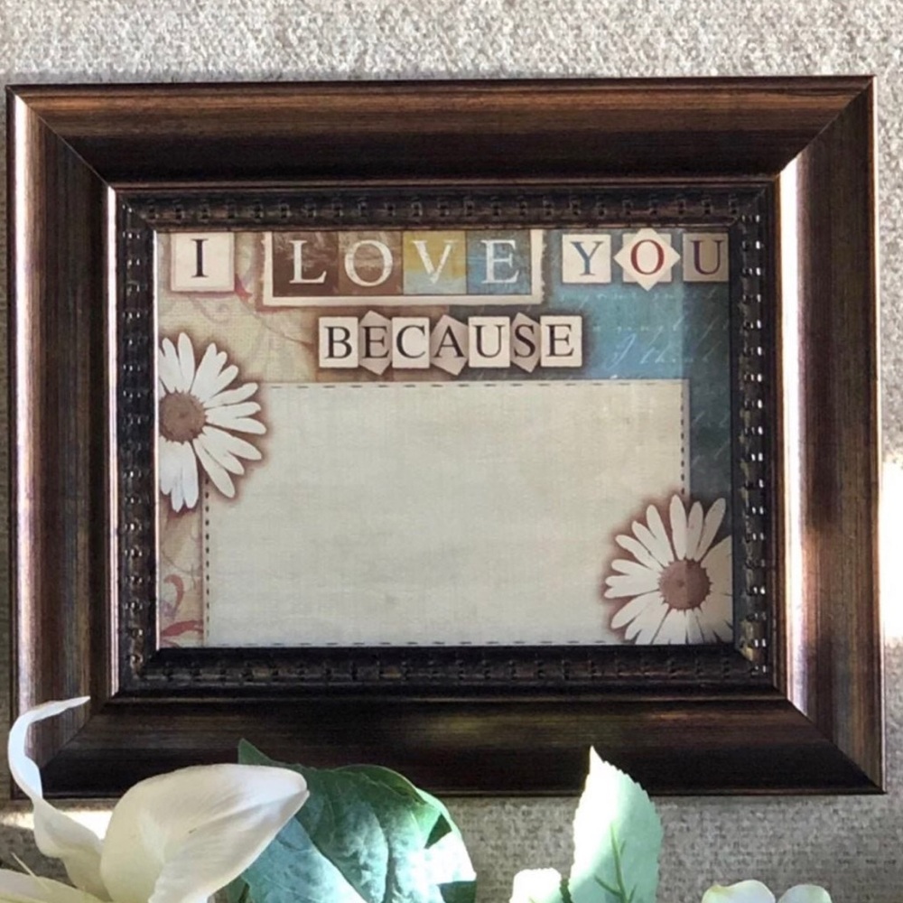 Home Interiors Framed Art print massage Display Board frame